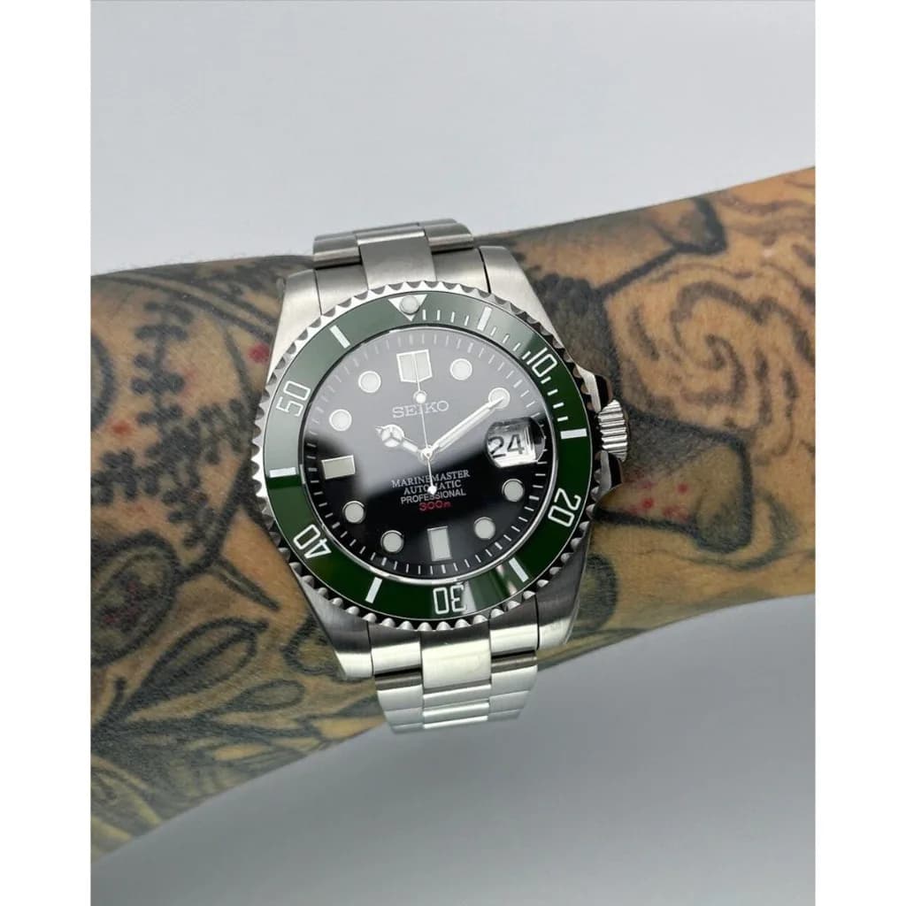 Custom S. Mod 43mm SB MM Sub Green Bezel Diver Style — image 1