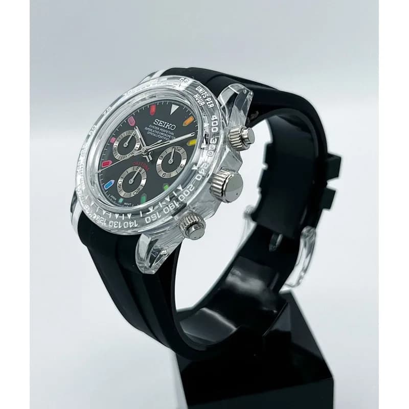 Custom S. Mod Clear Daytona vk63 Quartz Chronograph 39.5mm — image 4