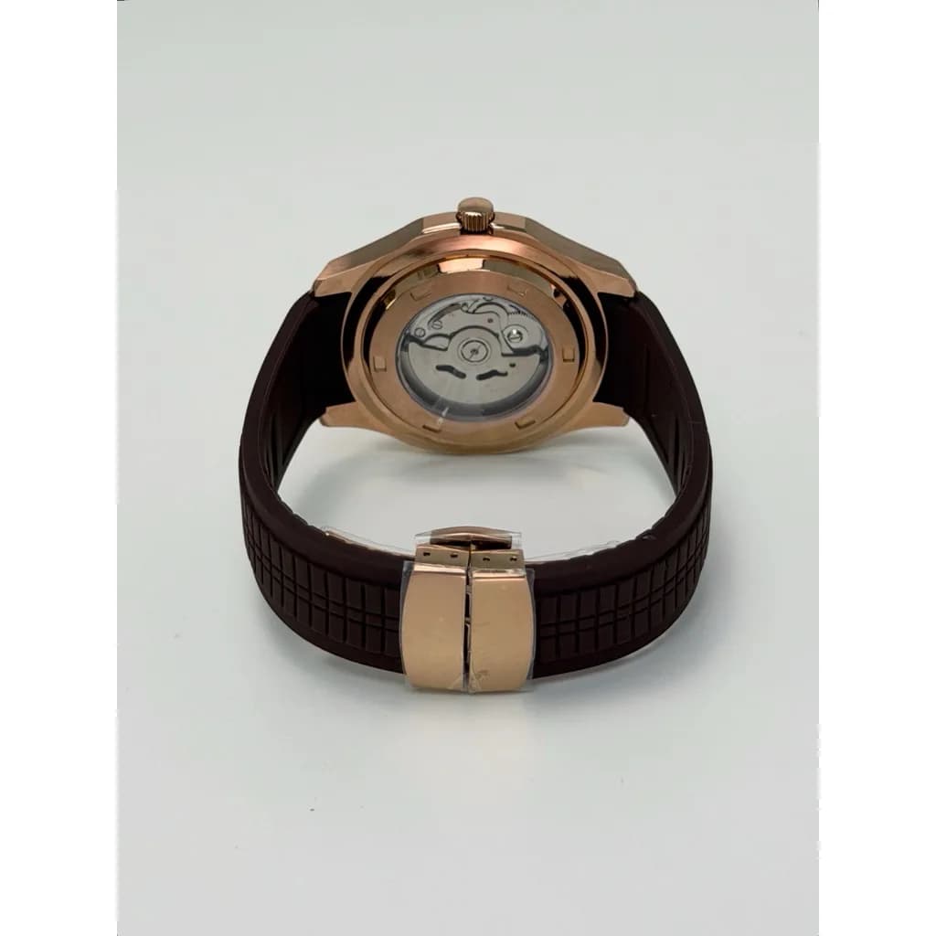 Custom S. Mod 42mm Brown Vignette Rose Gold Aquanaut — image 8