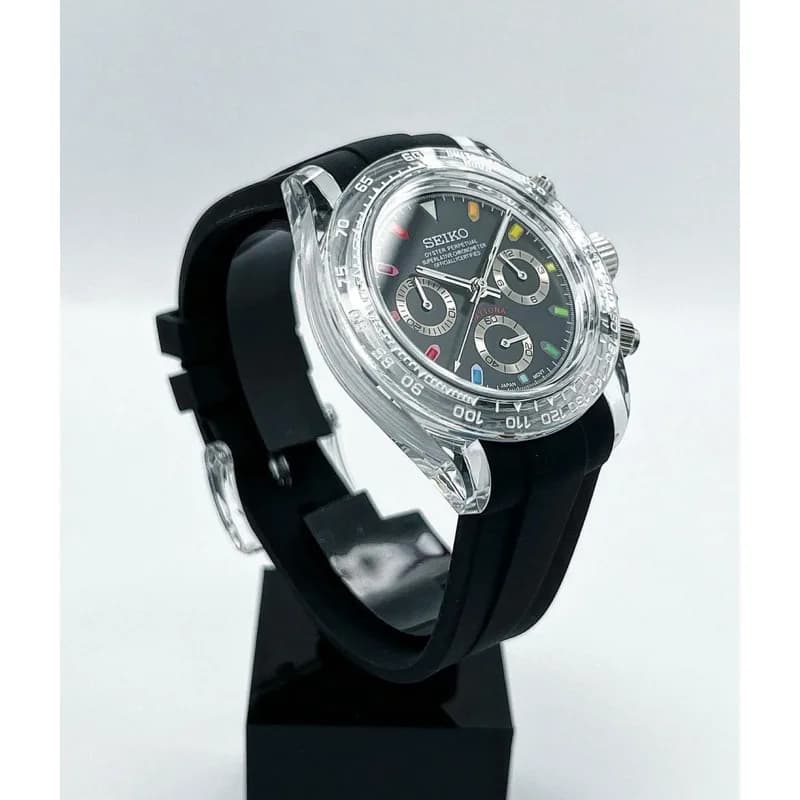 Custom S. Mod Clear Daytona vk63 Quartz Chronograph 39.5mm — image 5
