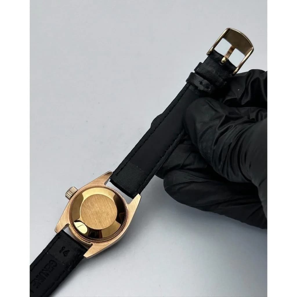 Custom S. Mod 26mm Black Diamond Rose Gold Datejust — image 2