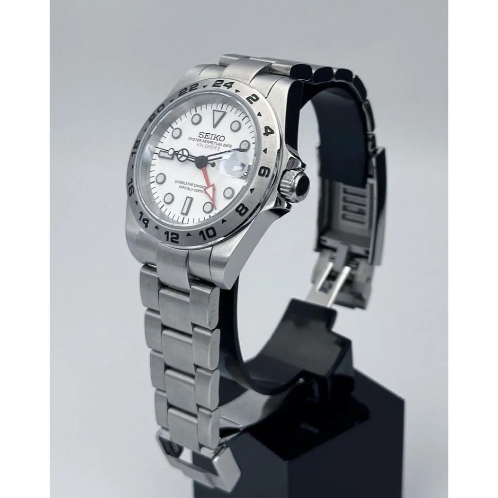 Custom S. Mod 39mm White Polar “Kplorer II” Automatic GMT — image 4