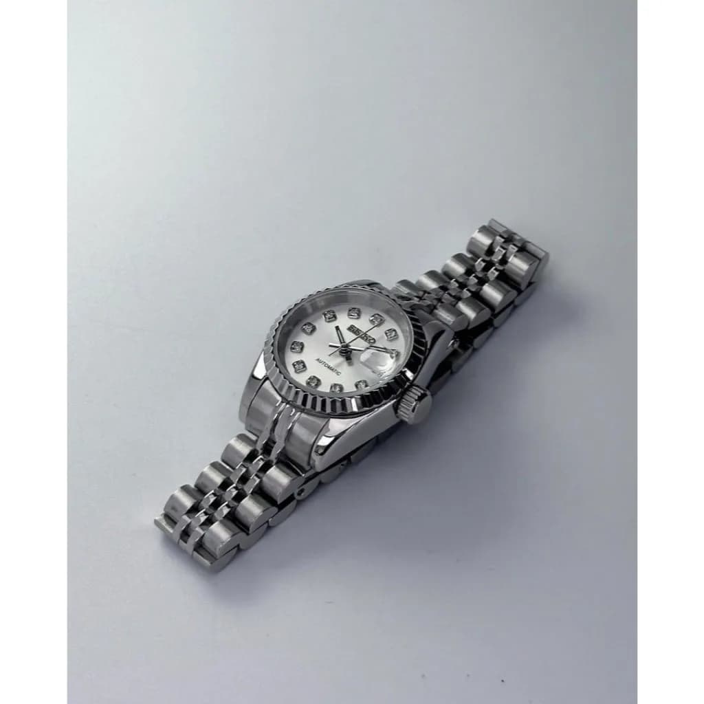 Custom S. Mod 26mm Silver Diamond White Datejust — image 7
