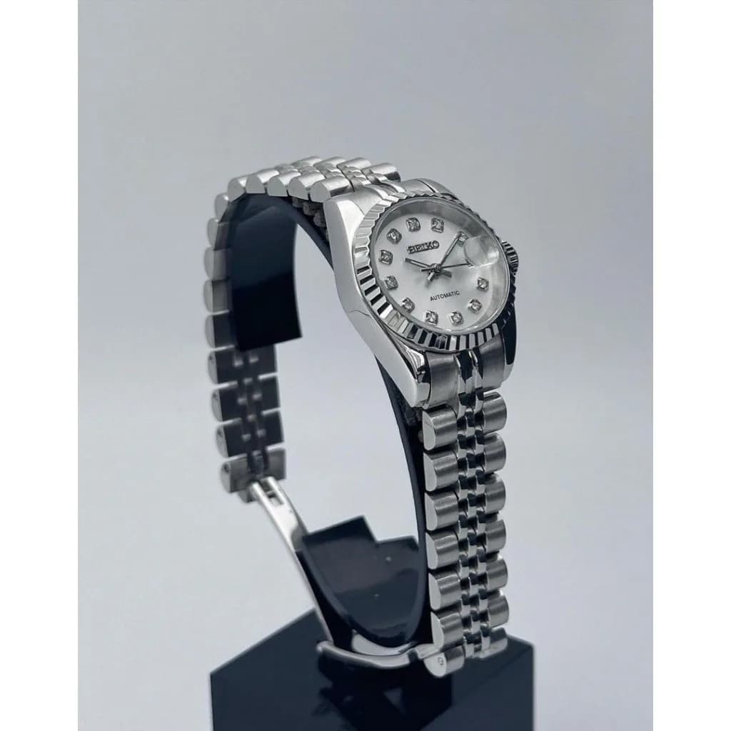 Custom S. Mod 26mm Silver Diamond White Datejust — image 2
