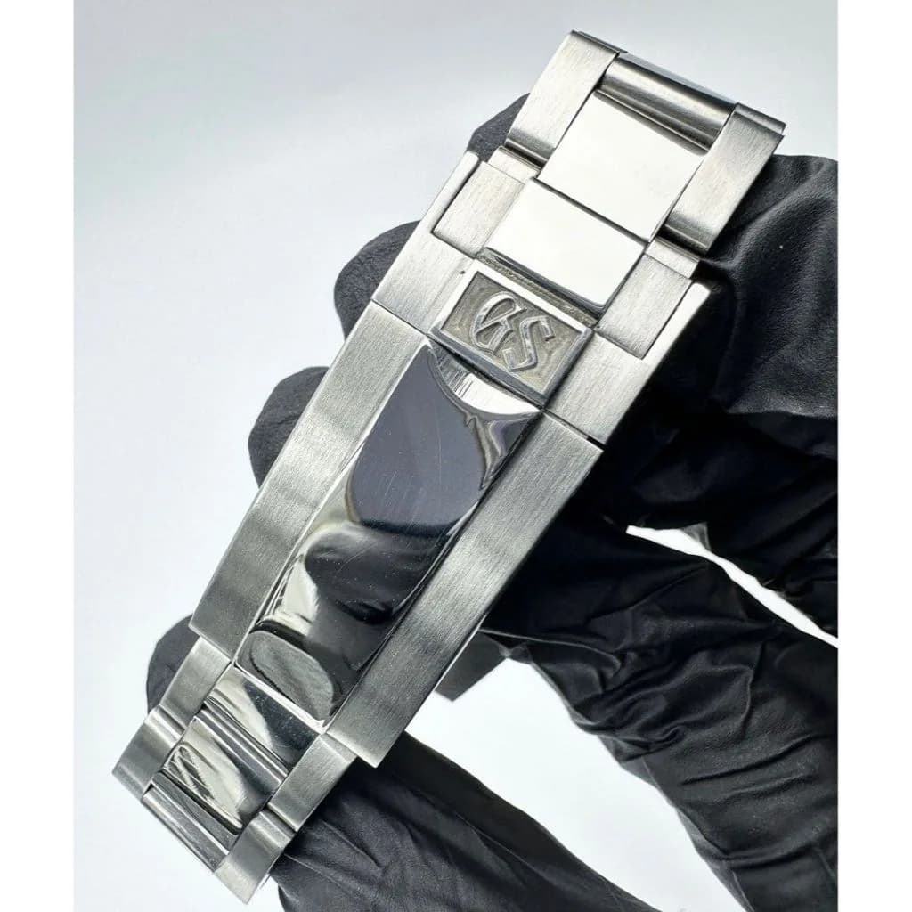 Custom Grand Seiko Mod 36mm White GS Blue Seconds Crown Buckle Engrave — image 9