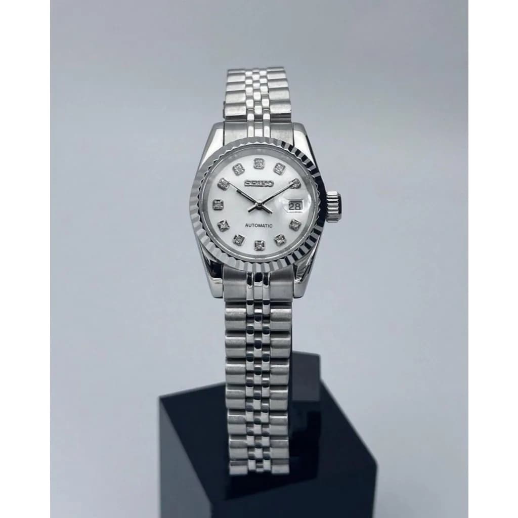 Custom S. Mod 26mm Silver Diamond White Datejust — image 5