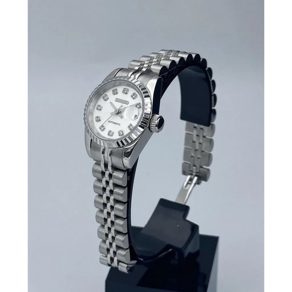 Custom S. Mod 26mm Silver Diamond White Datejust — image 4