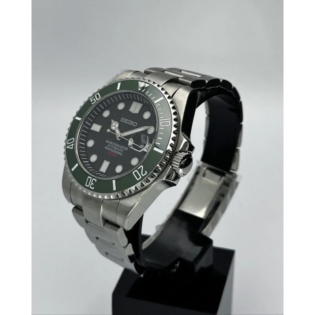 Custom S. Mod 43mm SB MM Sub Green Bezel Diver Style — image 3