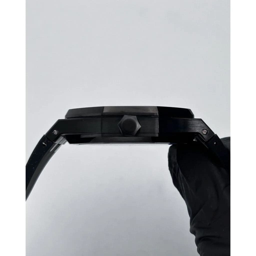 Custom S. Mod 42mm Silver Skeleton Black Stardust AP — image 9