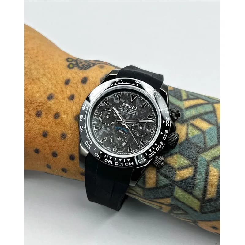 Custom S. Mod Black Carbon Dayt0na Quartz Chronograph 40mm — image 3