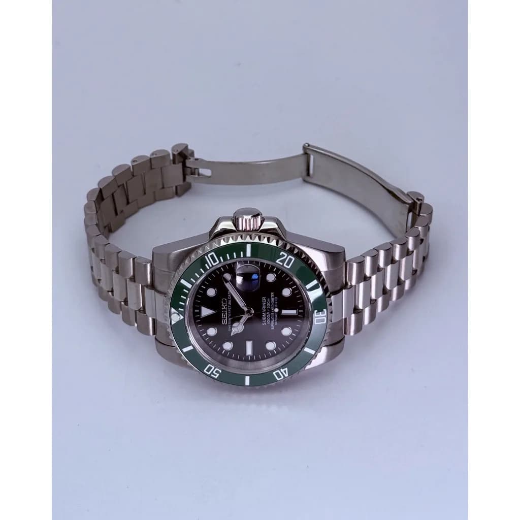 Custom S. Mod 40mm Ice Lume SB Sub Green Bezel Diver Style — image 6