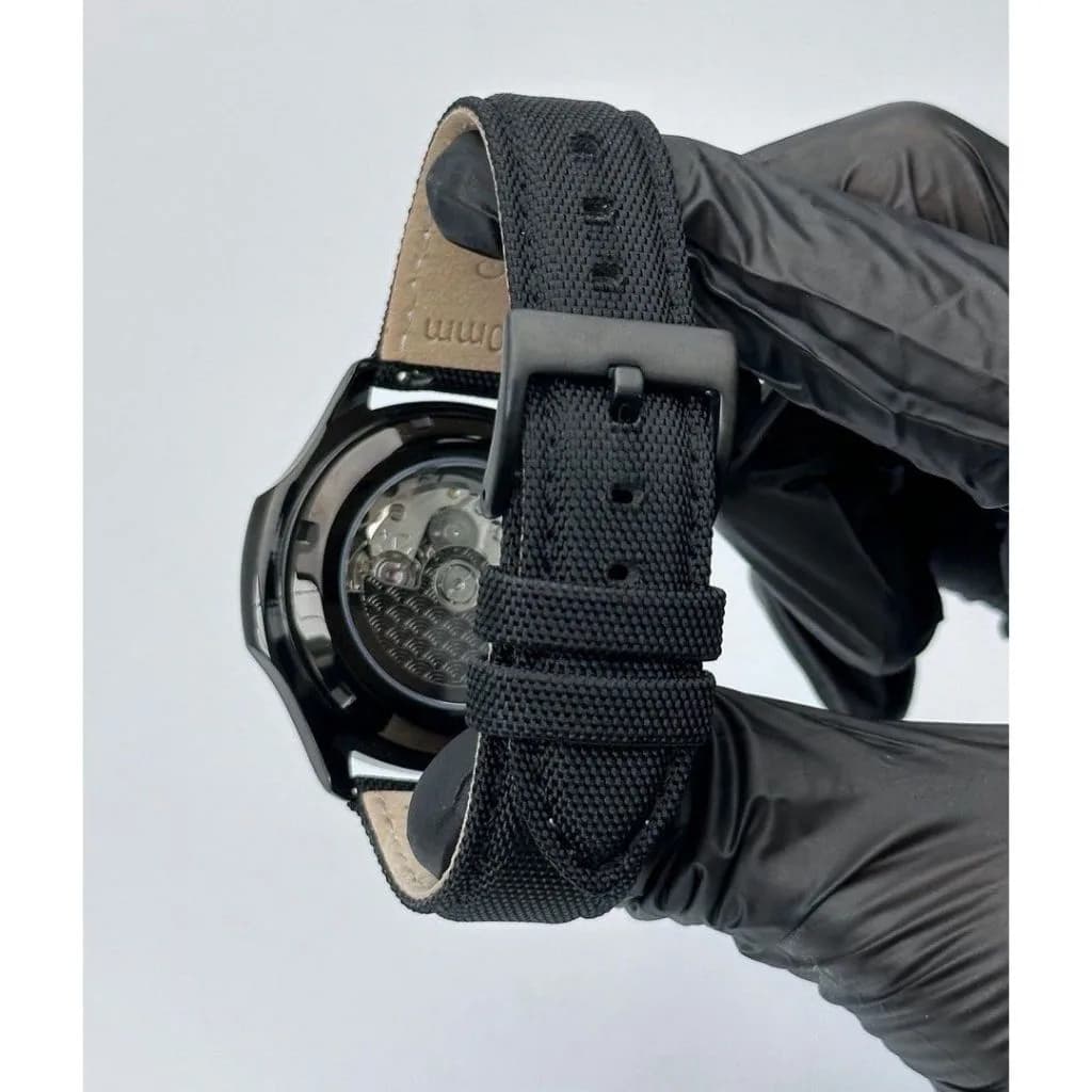 Custom S. Mod 42mm Black Night Prospex Naut on Sail Cloth Strap — image 9