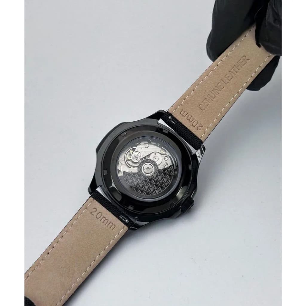 Custom S. Mod 42mm Black Night Prospex Naut on Sail Cloth Strap — image 8