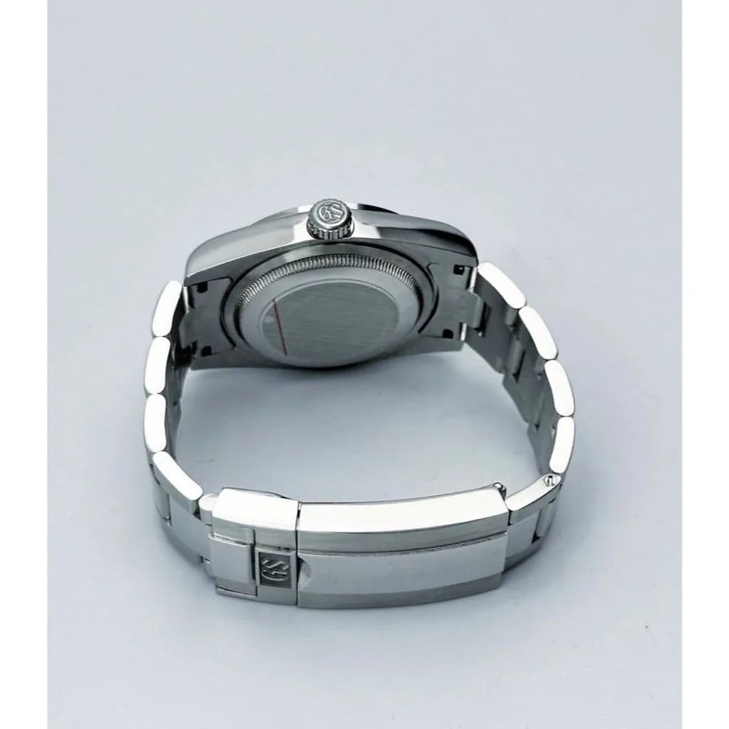 Custom Grand Seiko Mod 36mm White GS Blue Seconds Crown Buckle Engrave — image 8