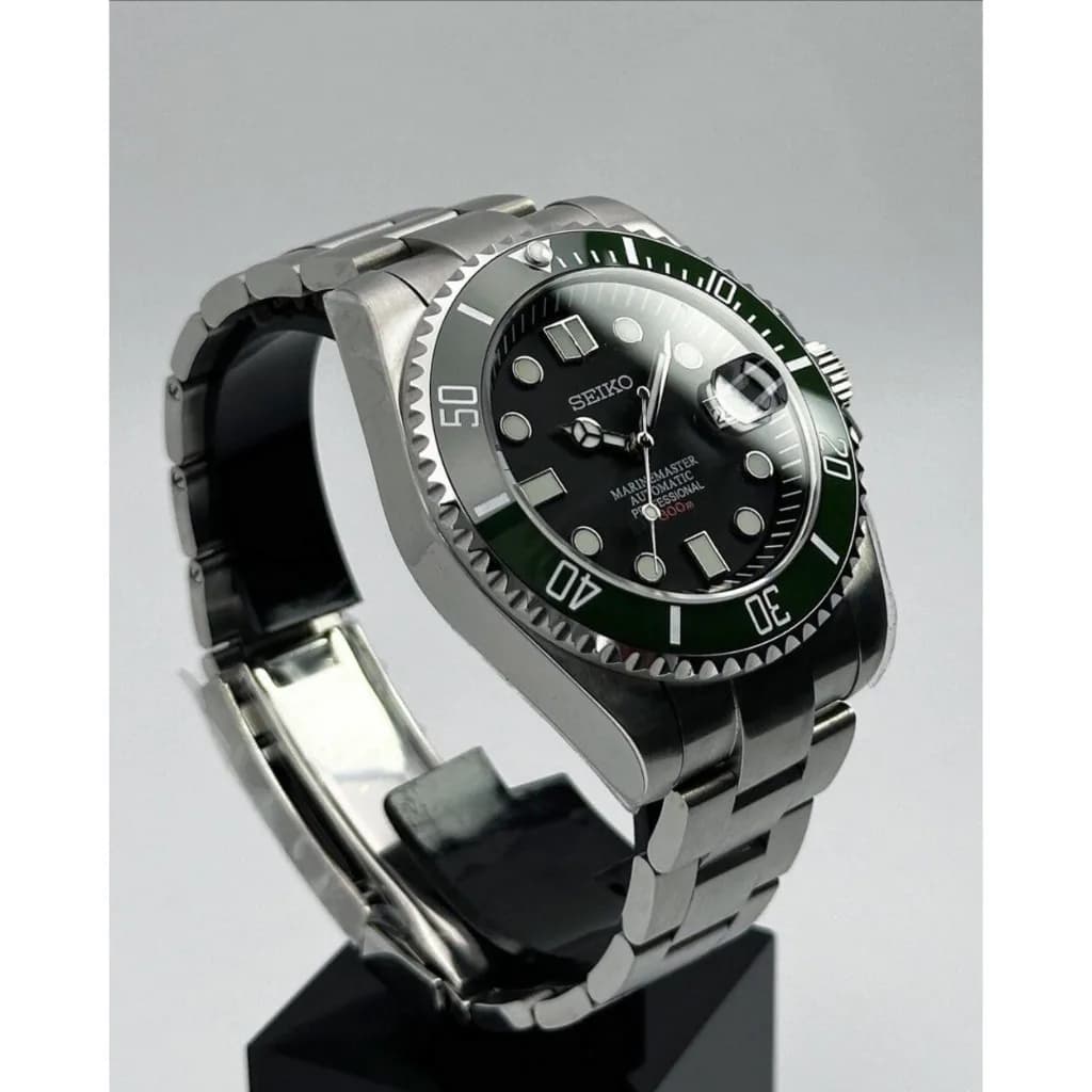 Custom S. Mod 43mm SB MM Sub Green Bezel Diver Style — image 4