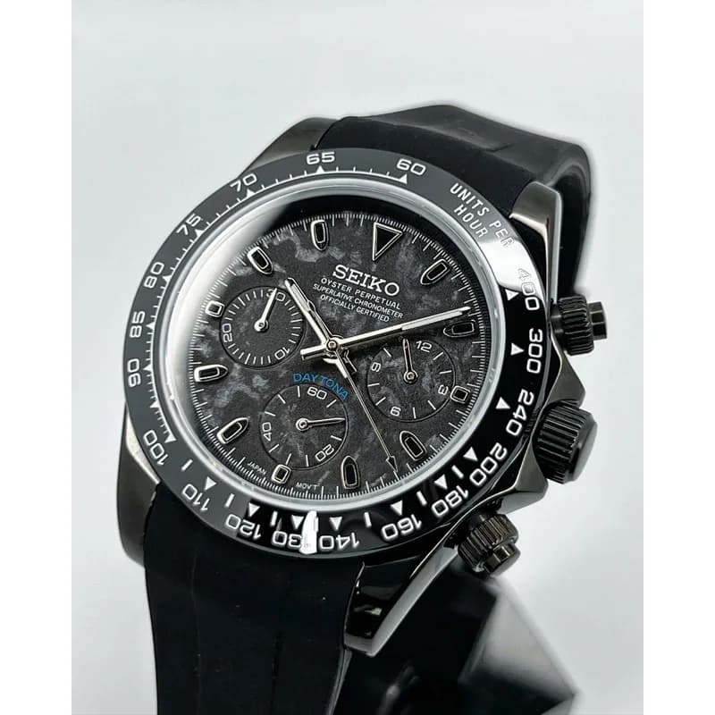 Custom S. Mod Black Carbon Dayt0na Quartz Chronograph 40mm — image 1