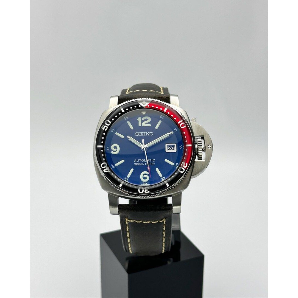 Custom Seiko Mod • Coke Pam Diver • 42mm E&S Watches