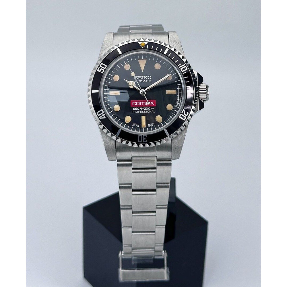 Custom Seiko Mod • Vintage Comex Submariner on Bracelet • 39mm