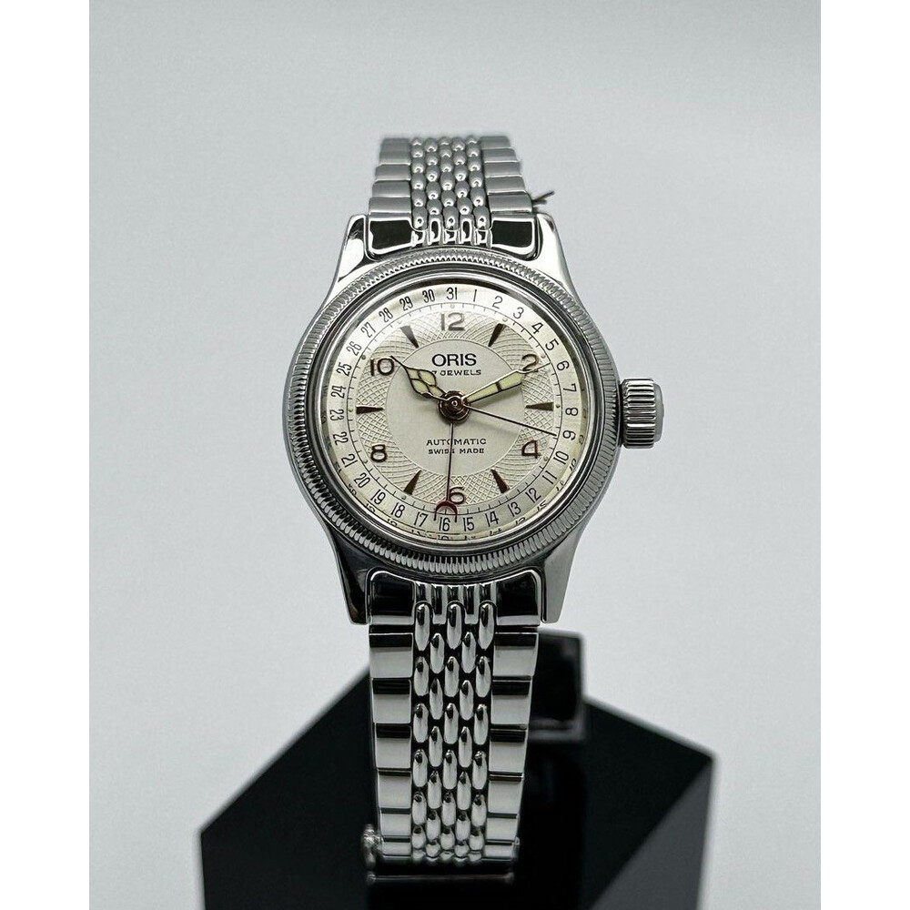 SOLD!!) 28mm • Oris Big Crown Pointer Date Coin Edge Ladies E&S