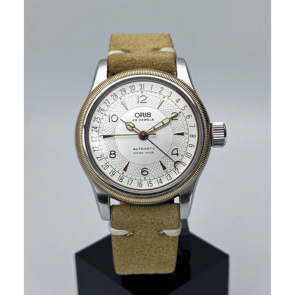 40mm • 2000s Oris Big Crown Pointer Date 2-Tone Coin Edge Bezel